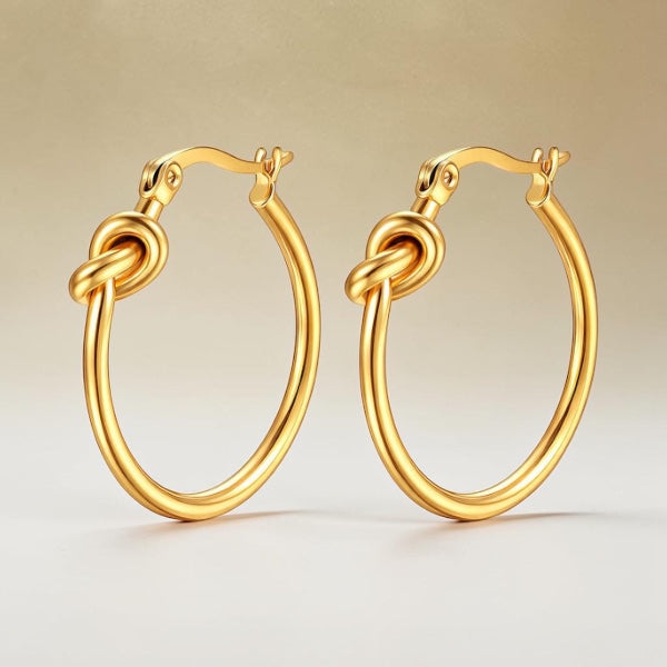 Knot Hoop Earrings