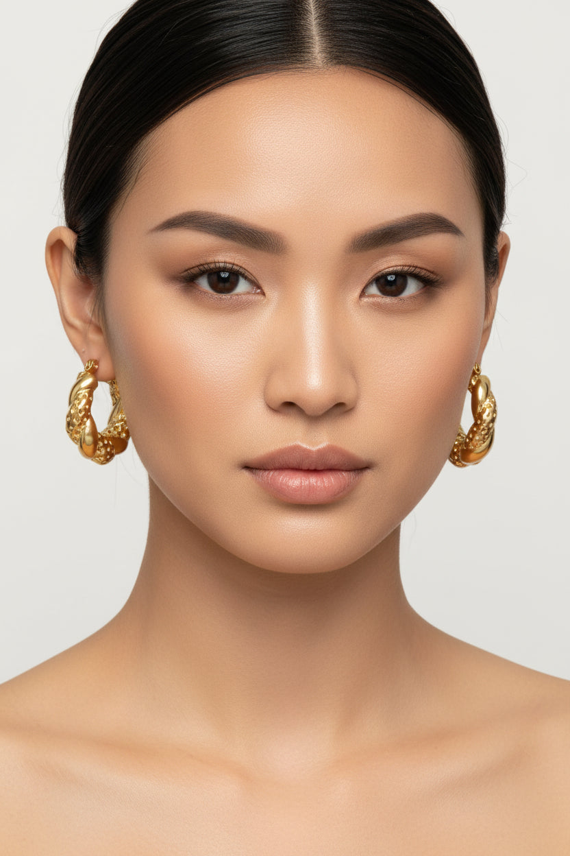 Sculpted Hoop Earrings