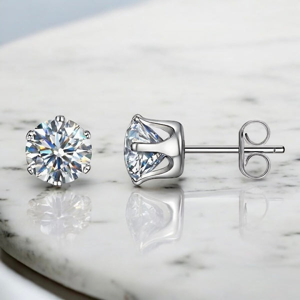 Solitaire Stud Earrings