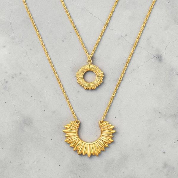 Sunburst Layered Necklace