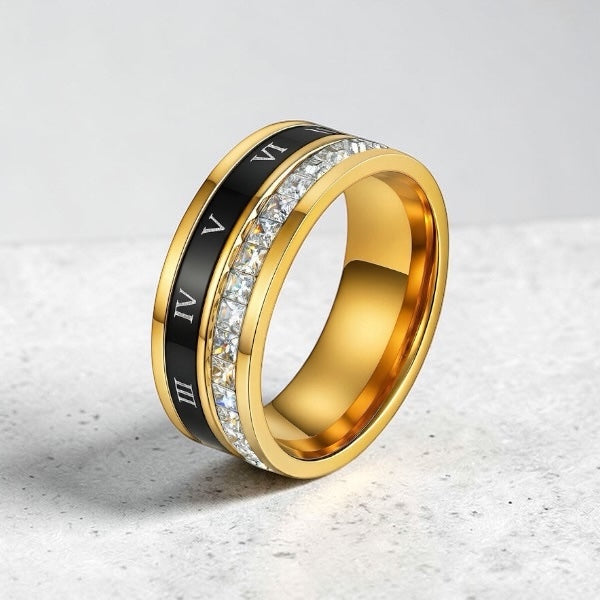 Roman Crystal Band Ring