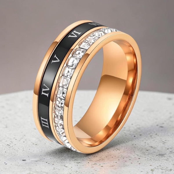 Roman Crystal Band Ring