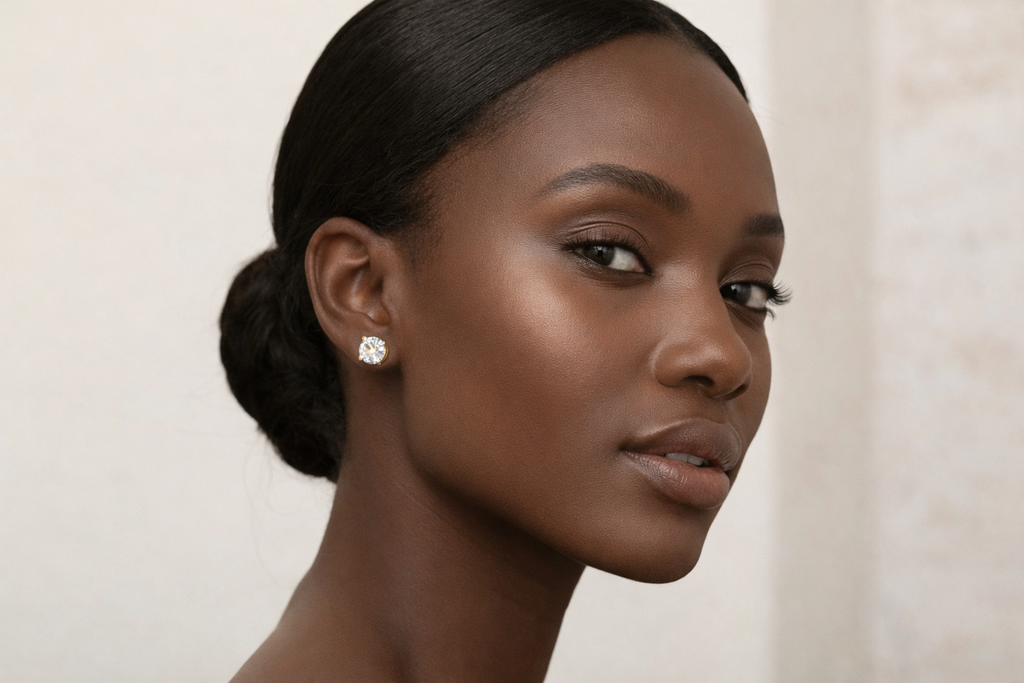 Solitaire Stud Earrings
