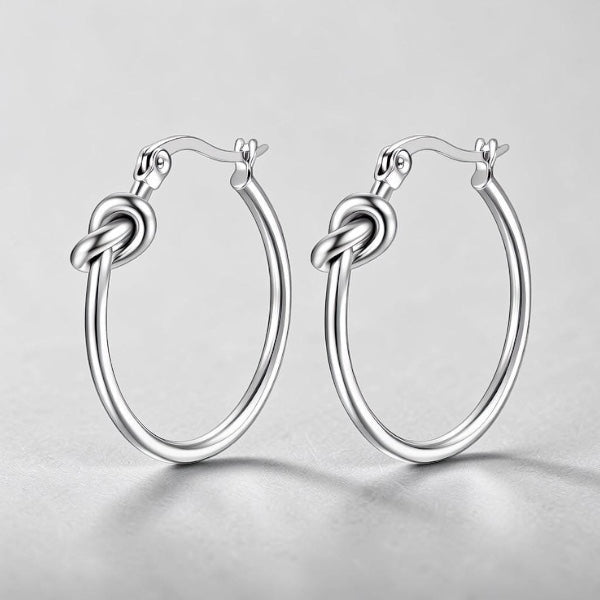 Knot Hoop Earrings
