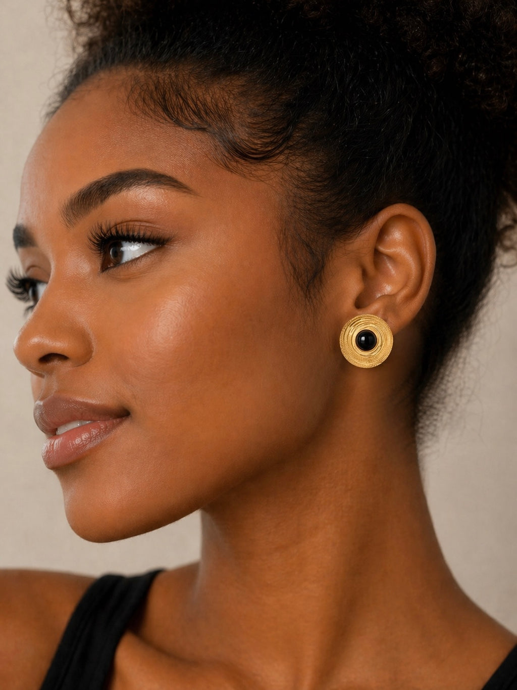 Noir Halo Studs