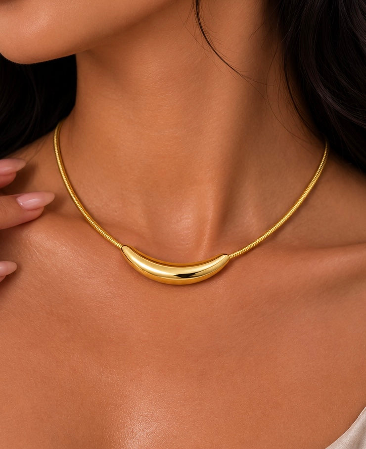 Golden Arc Necklace