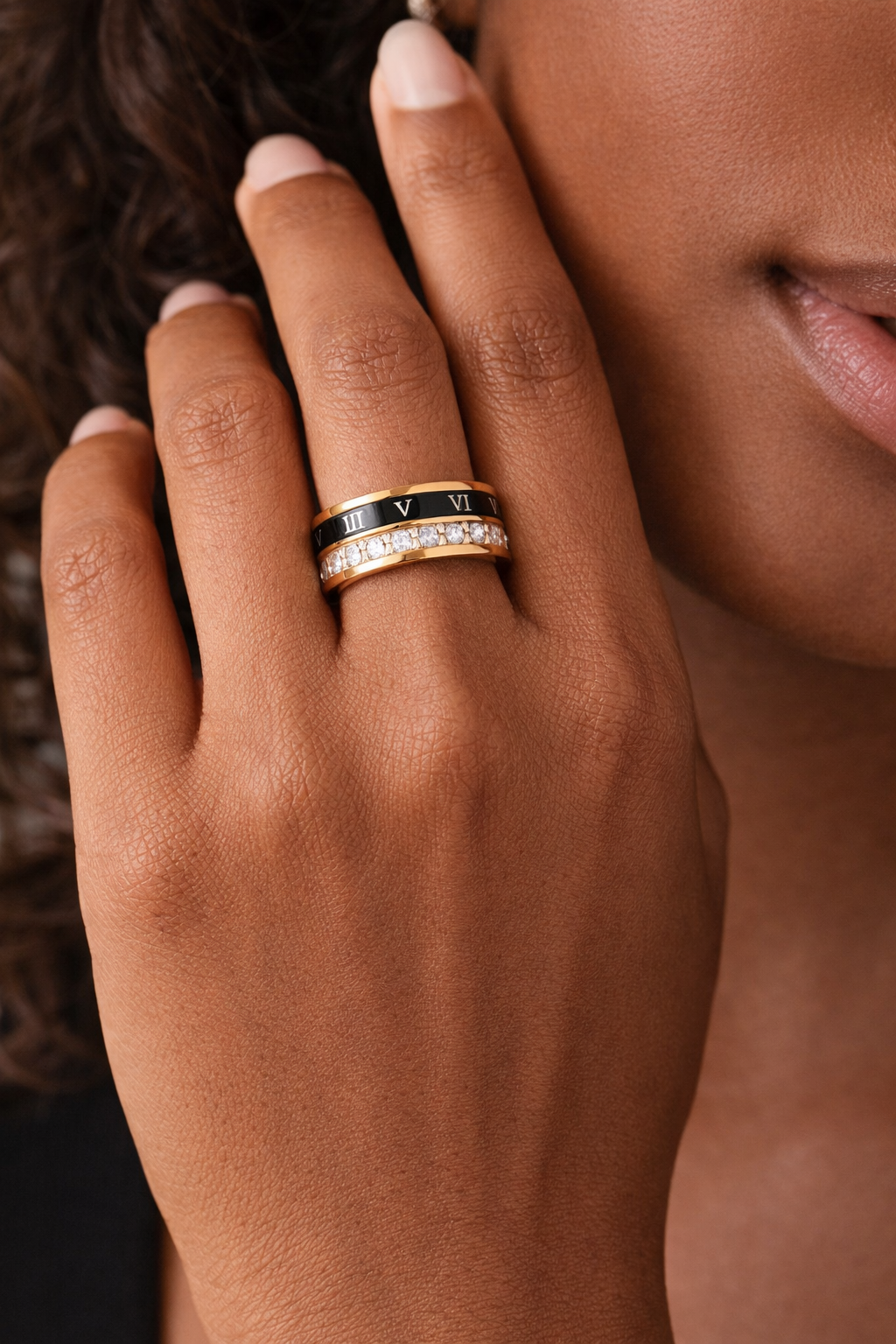 Roman Crystal Band Ring