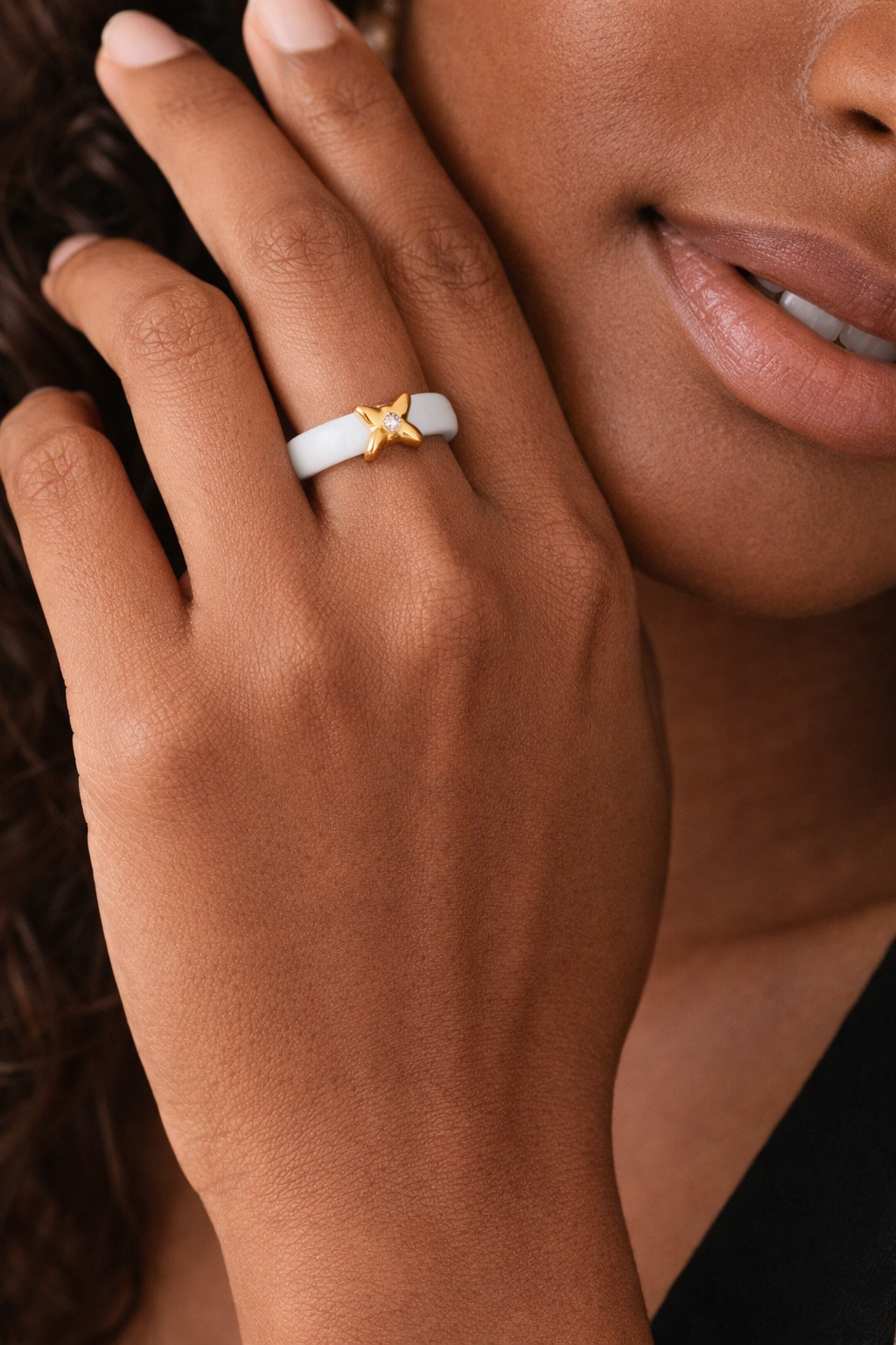 Ivory Radiance Bow Ring