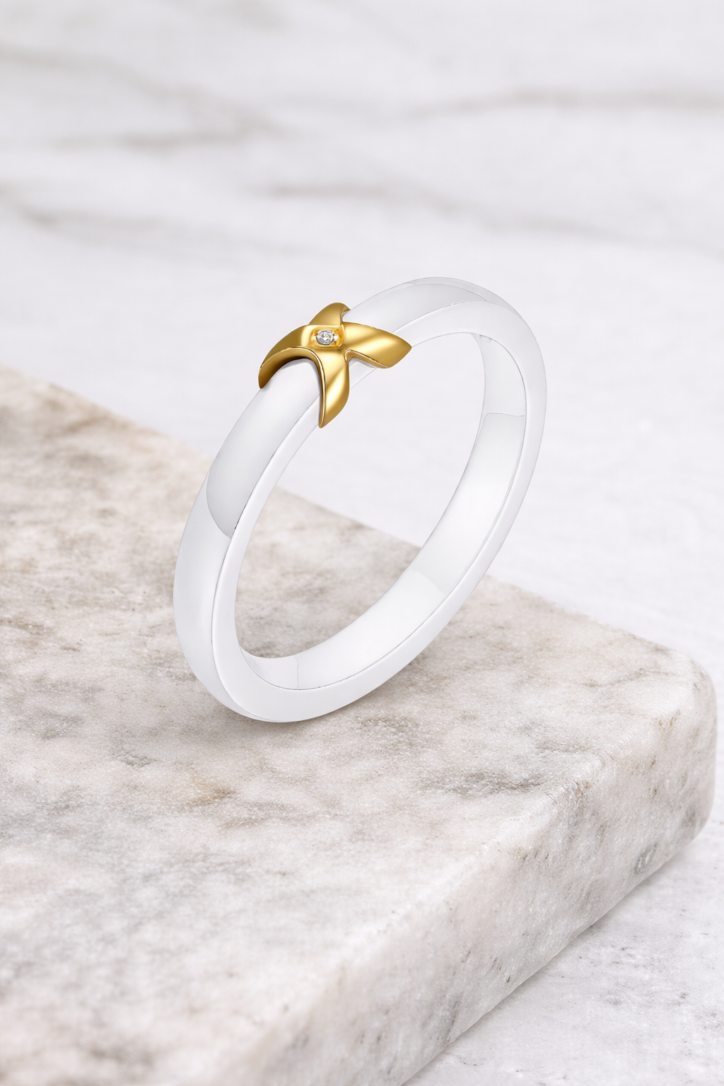 Ivory Radiance Bow Ring