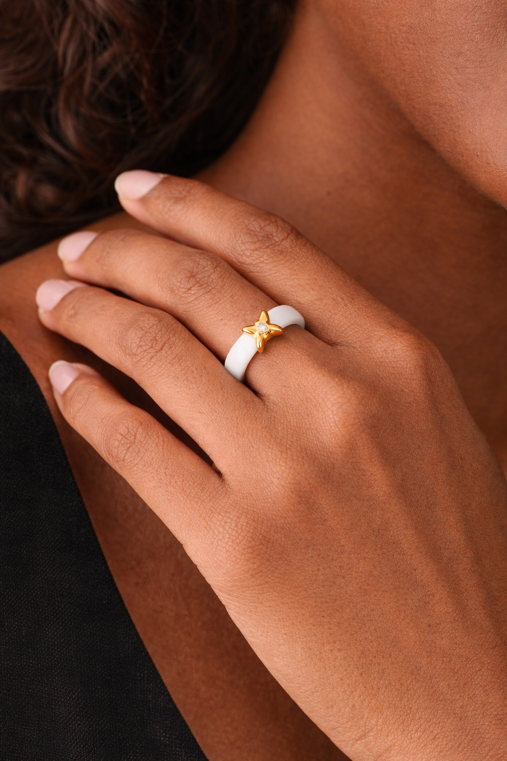 Ivory Radiance Bow Ring
