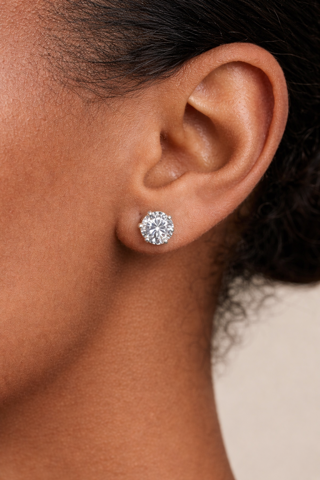 Solitaire Stud Earrings