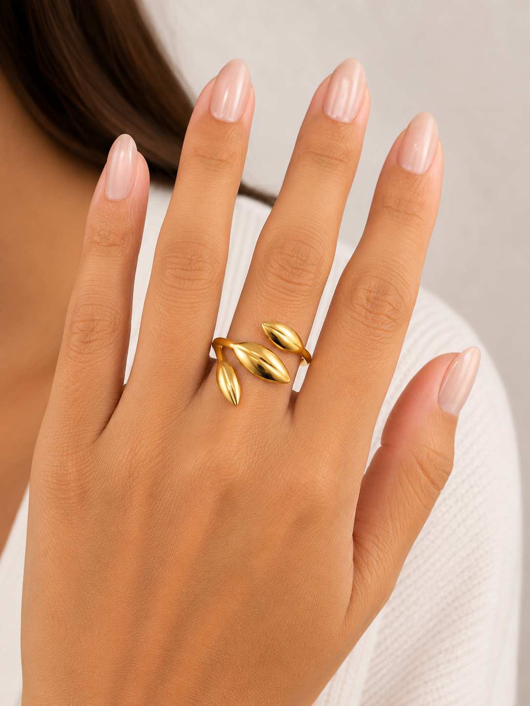 Golden Leaf Ring