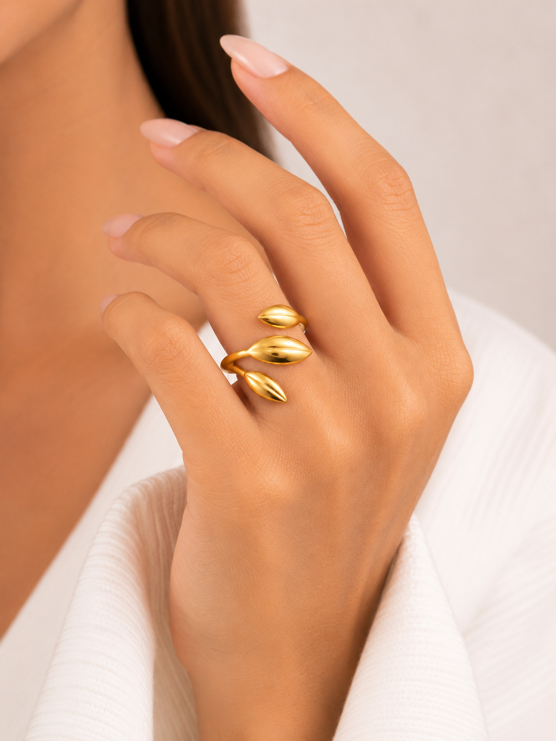 Golden Leaf Ring