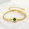 Emerald Halo Bracelet