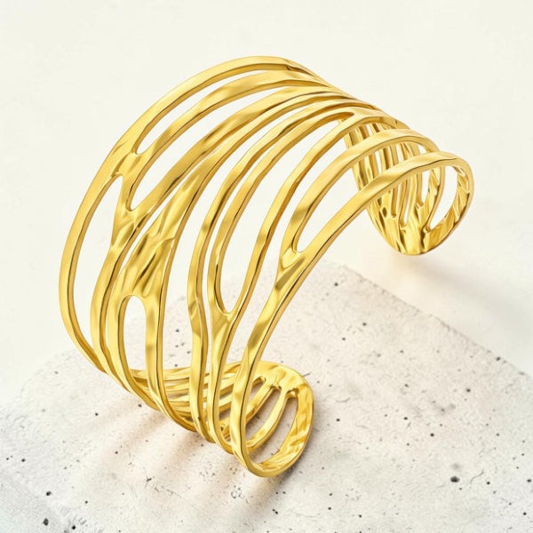 Golden Cascade Cuff