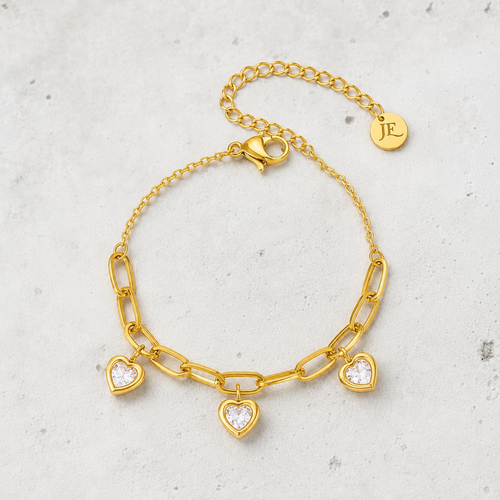 Emerald Heart Charm Bracelet