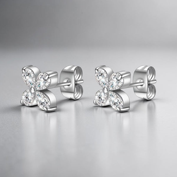 Clover Radiance Stud Earrings