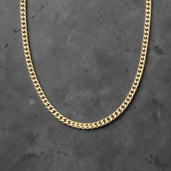 Golden Curb Chain Necklace