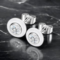 Crystal Ceramic Stud Earrings