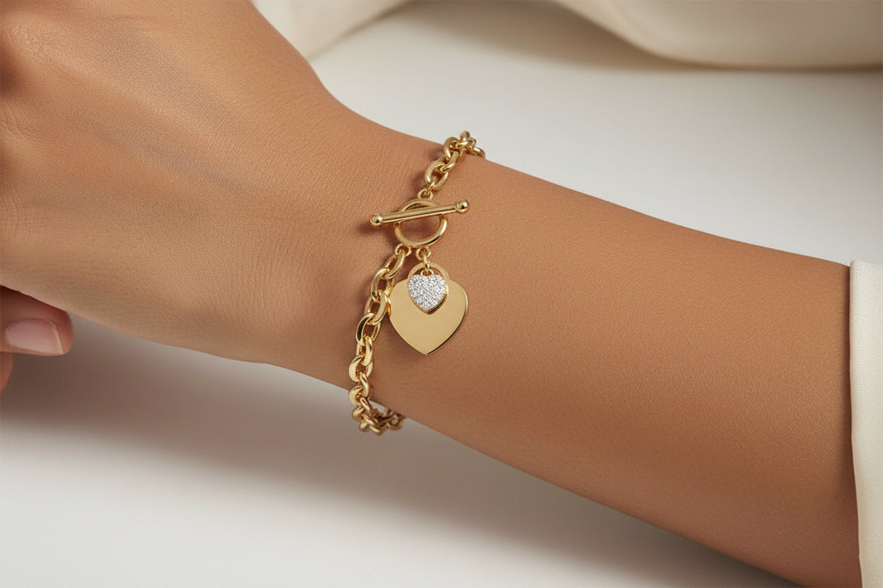 Toggle Heart Bracelet