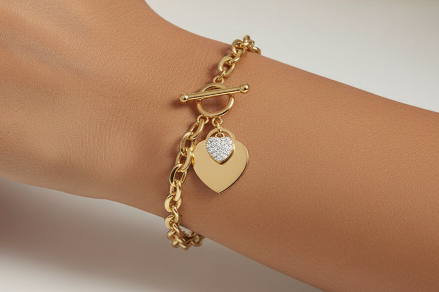 Toggle Heart Bracelet