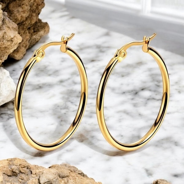 Classic Gold Hoop Earrings