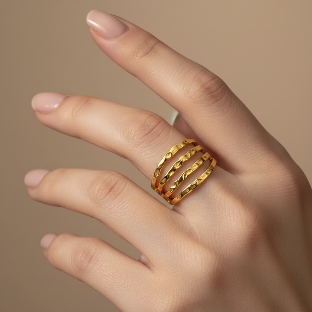Sculpted Wave Ring