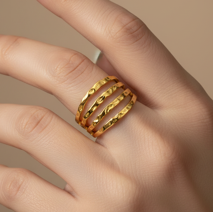 Sculpted Wave Ring