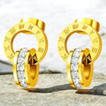 Roman Interlock Hoop Earrings