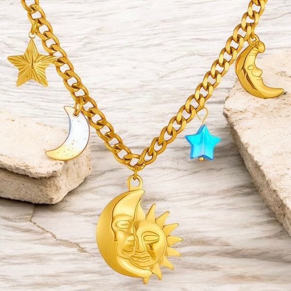 Solstice Celestial Charm Necklace