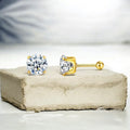 Solitaire Stud Earrings