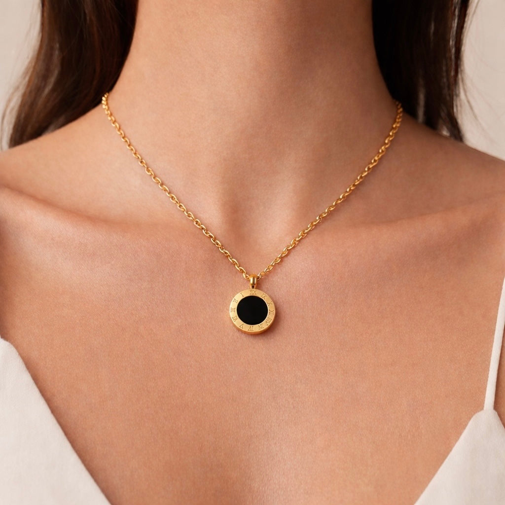 Roman Dual Medallion Necklace